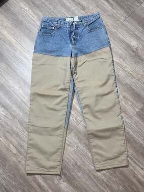 Vintage Columbia Tough Mother Brush Briar Guard Double Front Hunting Jeans 34x31